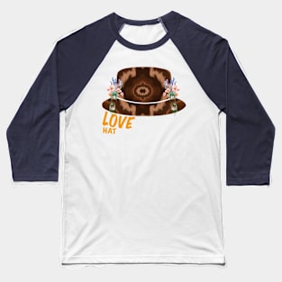 Love Flower Geometric Brown hat #47 Baseball T-Shirt